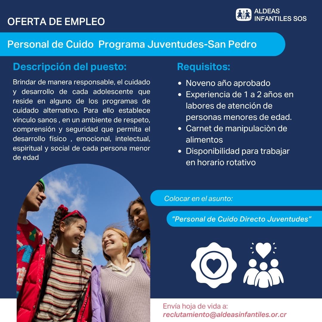 Oferta de empleo en Aldeas Infantiles SOS